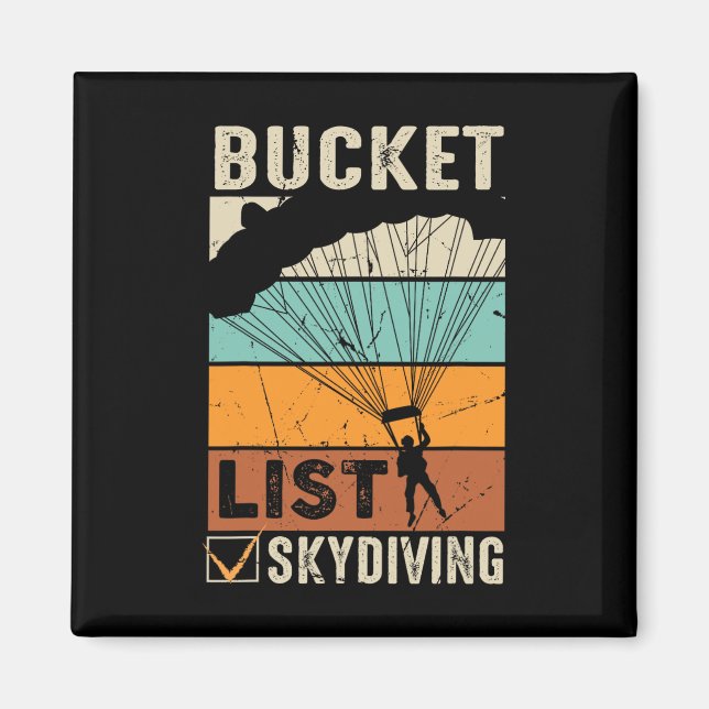 Parachute Jump Skydiver Instructor Bucket Lists Sk Magnet (Front)