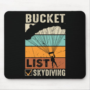 Parachute Jump Skydiver Instructor Bucket Lists Sk Mouse Pad