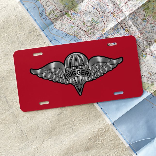 Parachute Rigger-Amazing Airborne Soldiers  License Plate (In Situ)