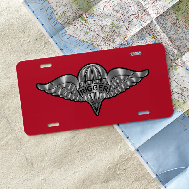 Parachute Rigger-Amazing Airborne Soldiers License Plate | Zazzle