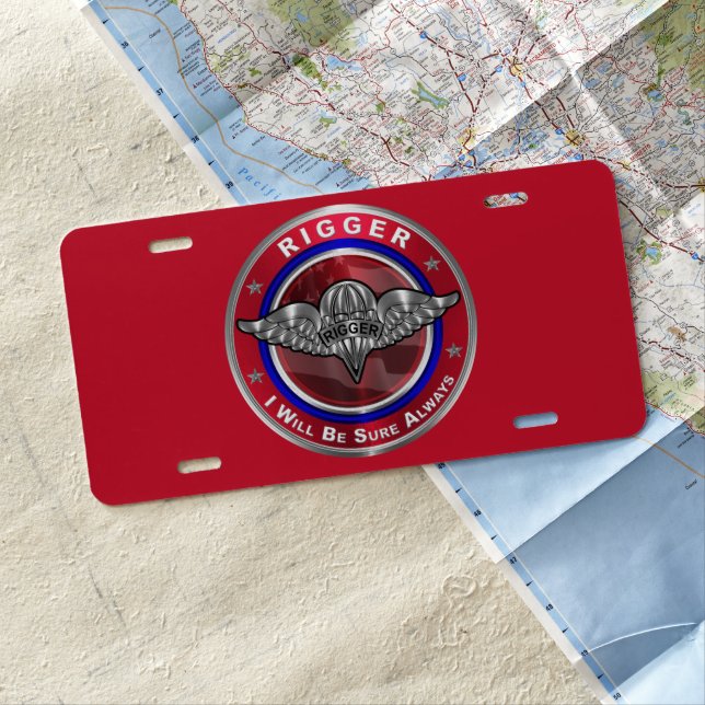 Parachute Rigger-Amazing Airborne Soldiers License Plate (In Situ)