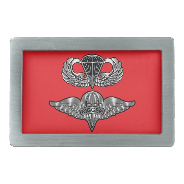 Parachute Rigger Veteran Belt Buckle (Front)