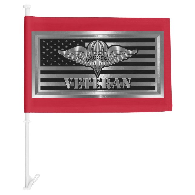 Parachute Rigger Veteran Car Flag (Front)