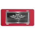 Parachute Rigger with American Flag License Plate | Zazzle