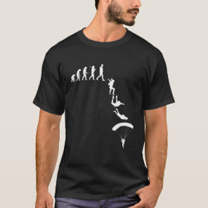 Parachute Skydiving Evolution For Men And Women T-Shirt