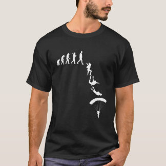 Parachute Skydiving Evolution For Men And Women T-Shirt