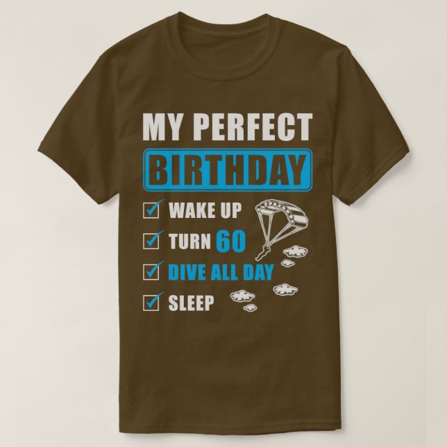 Parachuting 60th Birthday Gift 1 T-Shirt (Design Front)