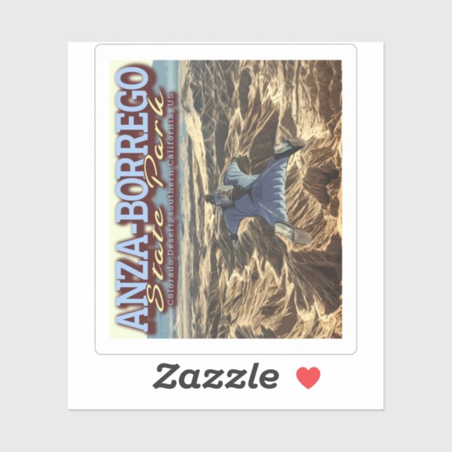 PARACHUTING - ANZA BORREGO DESERT - CALIFORNIA USA STICKER (Sheet)