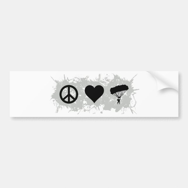 Parachuting Bumper Sticker (Front)