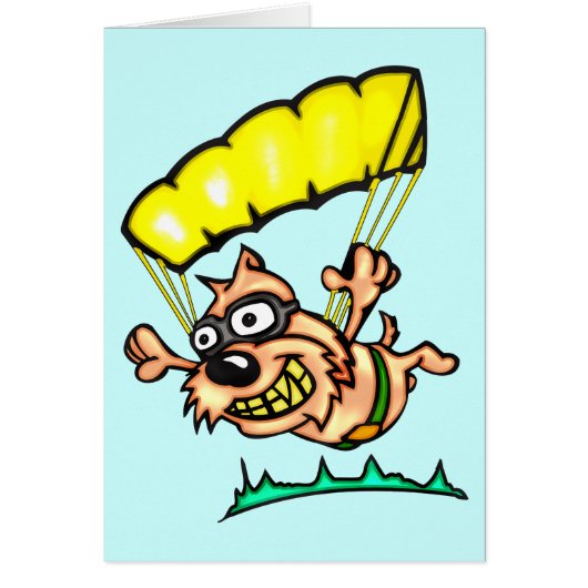 Parachuting Dog Cards (Front)