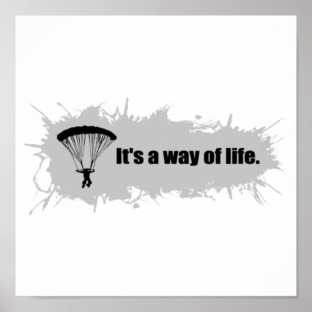 Parachuting is a Way of Life Poster (Front)