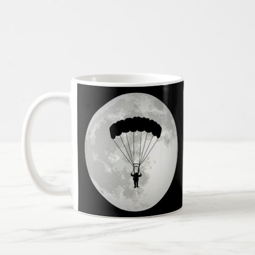 Parachuting Moon Parachutist Paragliding Skydiver  Coffee Mug