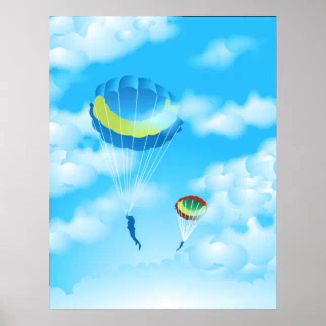 Parachuting Poster | Zazzle