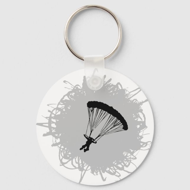 Parachuting Scribble Style Keychain (Front)