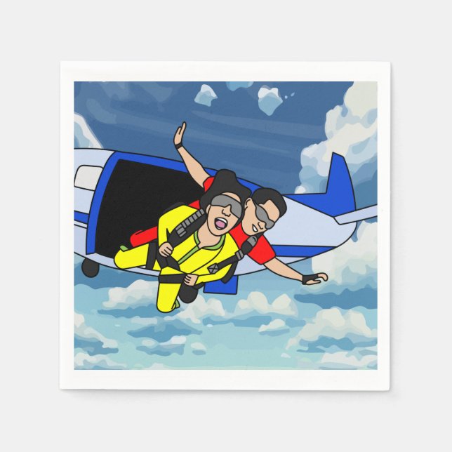Parachuting Skydiving Free Fall Napkins (Front)