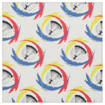 Parachuting Tricolor Sport Emblem Fabric
