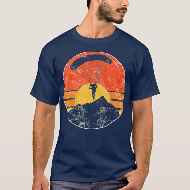 Parachuting Vintage Paragliding Skydiving T-Shirt (Front)