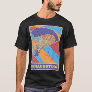 Parachuting Vintage Retro Colors Parachute Diver S T-Shirt