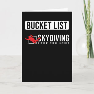Parachutist Gift Bucket List Card