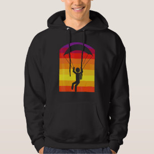 Parachutist Retro Sun Skydiver Parachuting Hoodie