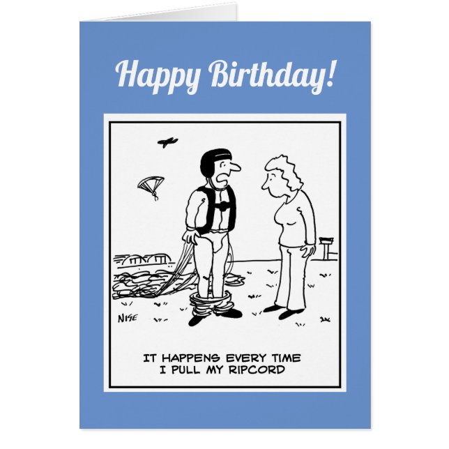Parachutist's Trousers Fall Down. Cards (Front)