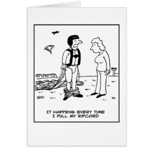 Parachutist's Trousers Fall Down. Cards
