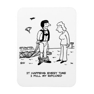 Parachutist's Trousers Fall Down. Magnet