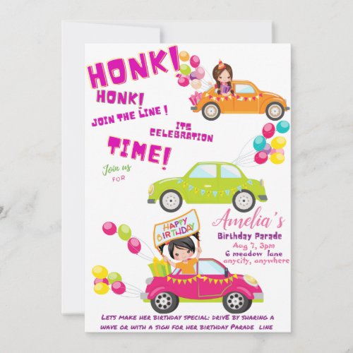 Parade Birthday Different Invitation Card