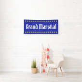 Parade Grand Marshal with gold stars Banner | Zazzle