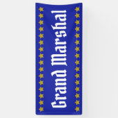 Parade Grand Marshal with gold stars Banner | Zazzle