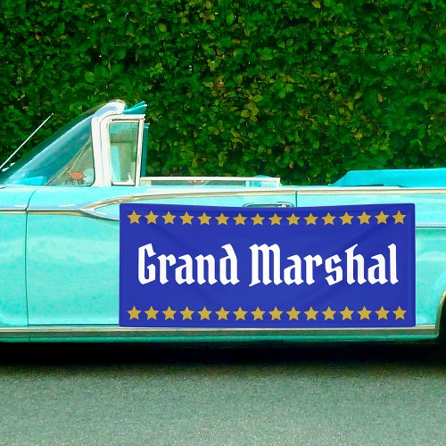 Parade Grand Marshal with gold stars Banner