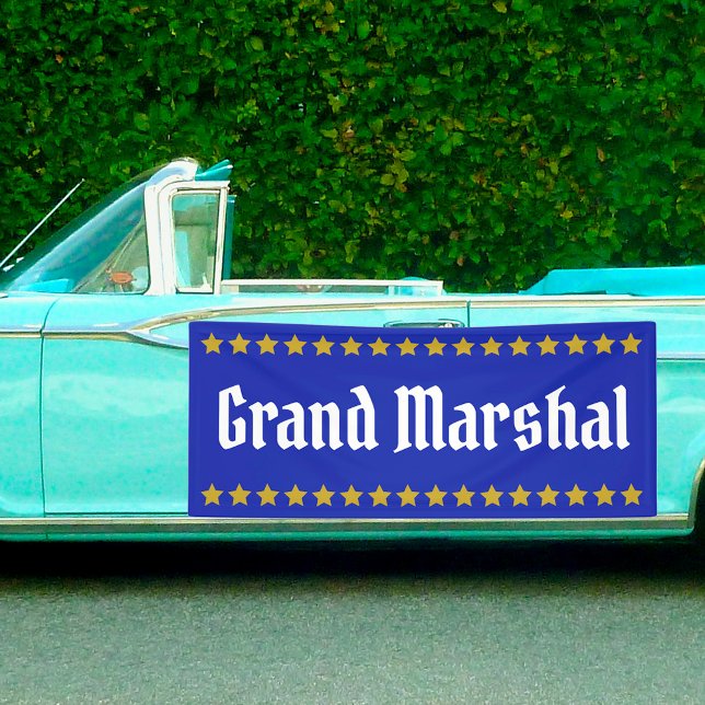 Parade Grand Marshal with gold stars Banner (Creator Uploaded)