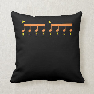 Paradiddle Drummer Sheet Music Drumming Throw Pillow