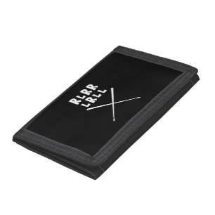 Paradiddle RLRR LRLL Drummer Gift for Musicians Trifold Wallet