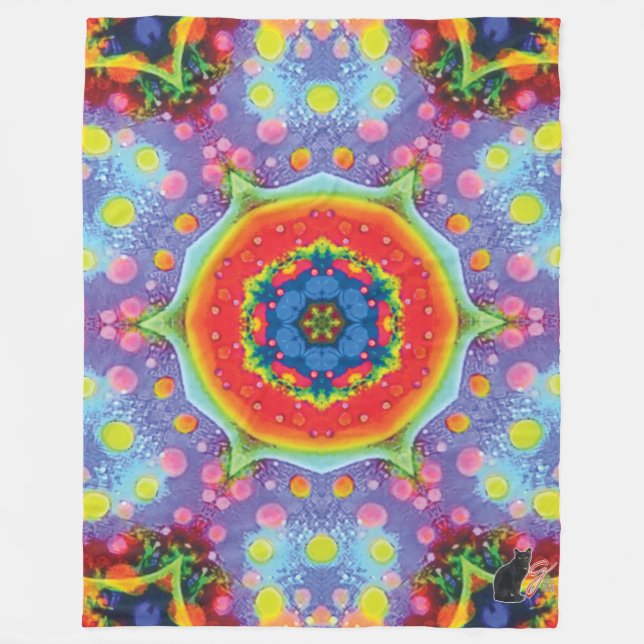 Paradigm Kaleidoscope  Fleece Blanket (Front)
