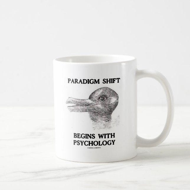 Paradigm Shift Begins With Psychology Duck Rabbit Coffee Mug (Right)