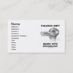 Paradigm Shift Begins With Psychology (Illusion) Business Card