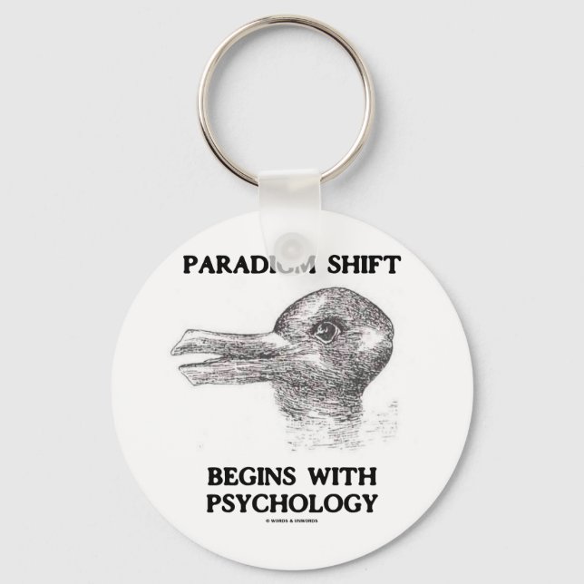 Paradigm Shift Begins With Psychology Keychain (Front)
