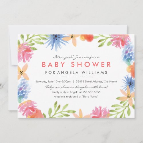 Paradise Baby Shower Invite