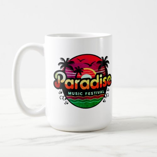 Paradise Beach Band Tropical Vibes Coffee Mug