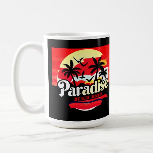 Paradise Beach Band Tropical Vibes Coffee Mug