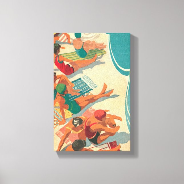 Paradise Beach Club Canvas Print (Front)