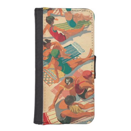 Paradise Beach Club Wallet Phone Case For iPhone SE55s