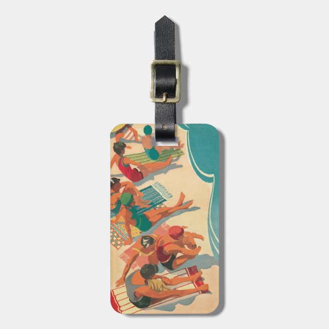 Paradise Beach Club Luggage Tag (Front Vertical)