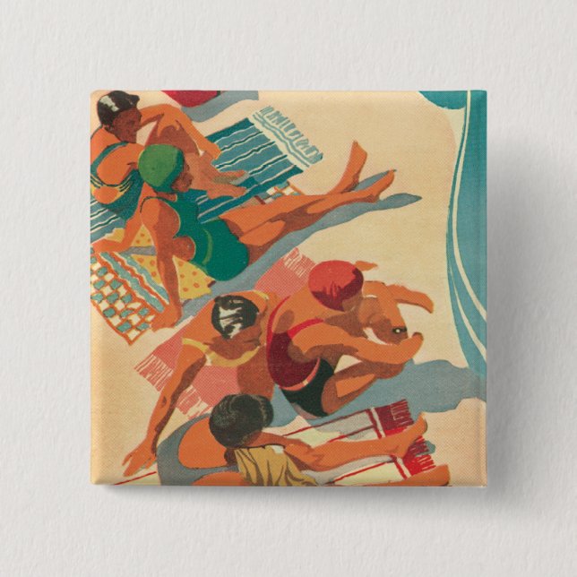 Paradise Beach Club Pinback Button (Front)