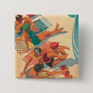 Paradise Beach Club Pinback Button