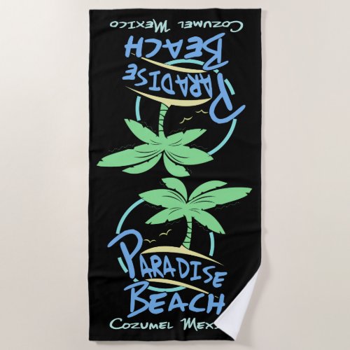 Paradise Beach Cozumel Mexico Cruise Vacation Beach Towel