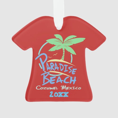 Paradise Beach Cozumel Mexico Cruise Vacation Ornament