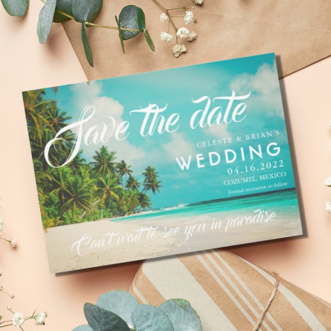 Paradise Beach Destination Wedding  Save The Date (Creator Uploaded)
