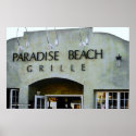 Paradise Beach Grille Poster